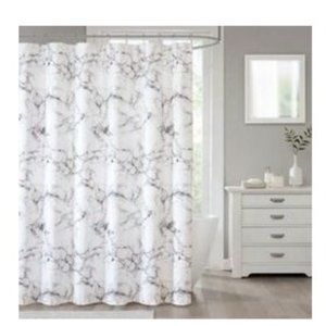 Marble Polyester Shower Curtain - Silver - 70"x84"